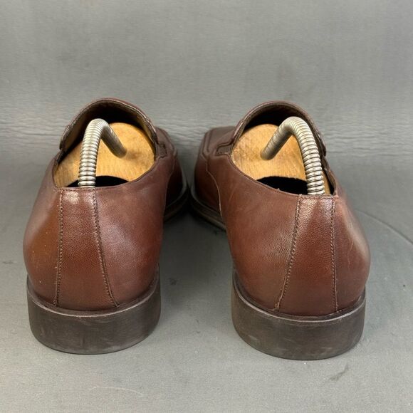 Bruno Magli Raging slip-on loafers brown nappa leather shoes men’s size 9 main image 5